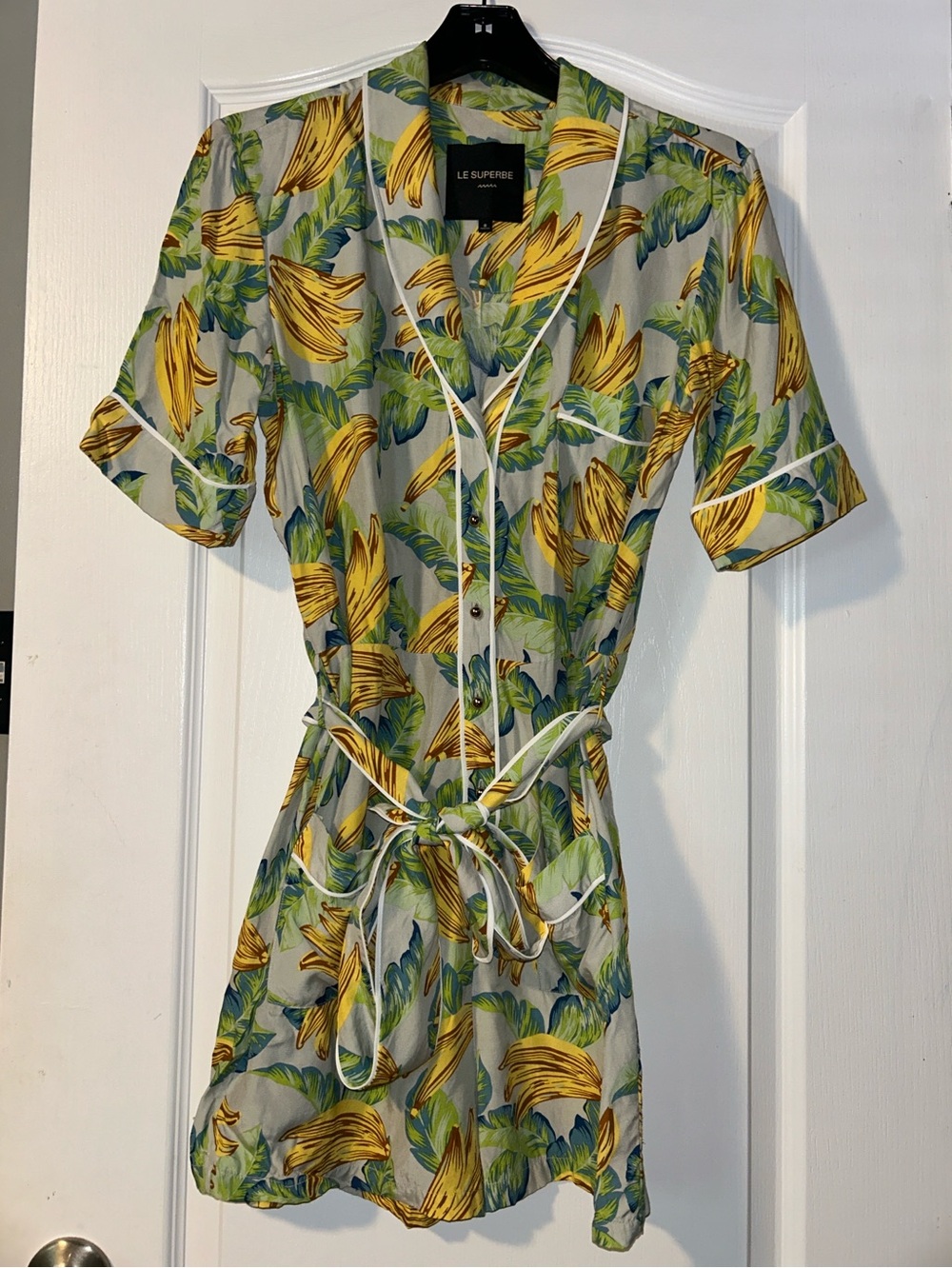 Le Superbe Beatnik Banana Print Short Romper Size 8